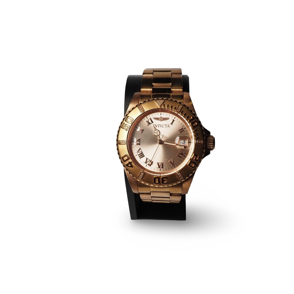 Invicta Pro Diver 12821 Rose Gold Diamond Mens 40mm Quartz Watch 200M